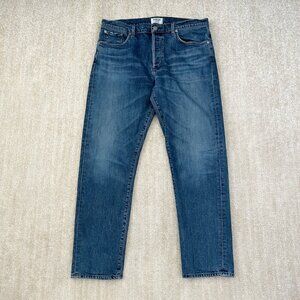 Agolde Union Slim Fit Button Fly Blue Jeans 36